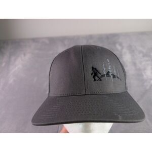 Yupoong Flexfit 110 Bigfoot Mountain Mesh Trucker Hat Gray Snapback Mens Cap